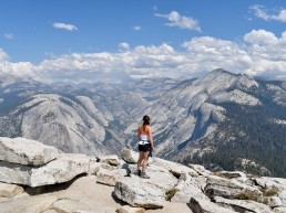 View from the top of Half Dome Yosemite, California USA